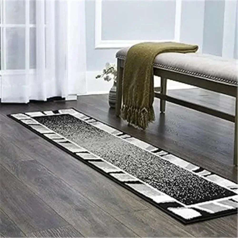 Home Dynamix Lyndhurst Rotana Modern Area Rug, Contemporary Black/Gray 1'9